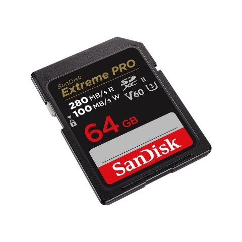 KARTA SANDISK EXTREME PRO SDXC 64GB 280/100 MB/s V60 UHS-II