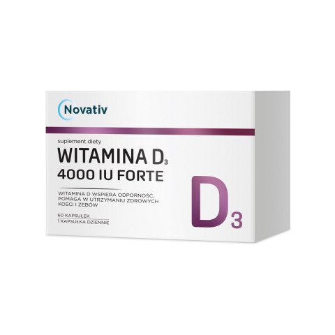 Novativ Witamina D3 Forte 4000 IU Forte 60 kaps.
