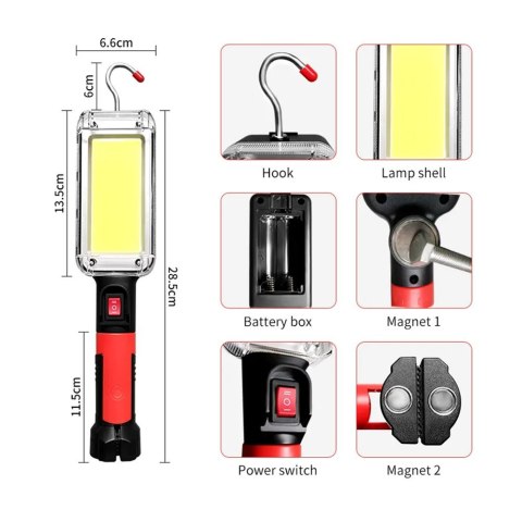 MACLEAN LAMPA WARSZTATOWA COB 700LM MCE307