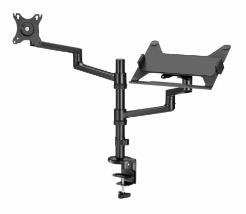 GEMBIRD BIURKOWE REGULOWANE RAMIĘ/UCHWYT NA MONITOR + PODSTAWKA NA NOTEBOOKA 17-32, VESA 100X100MM, DO 8 KG