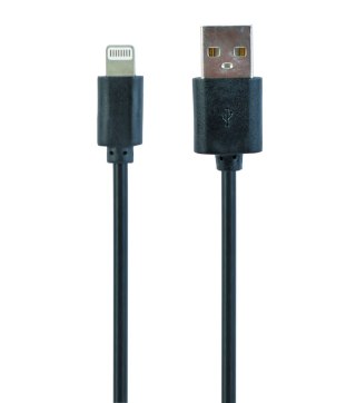 Kabel GEMBIRD CC-USB2-AMLM-1M (USB 2.0 M - Lightning M; 1m; kolor czarny)