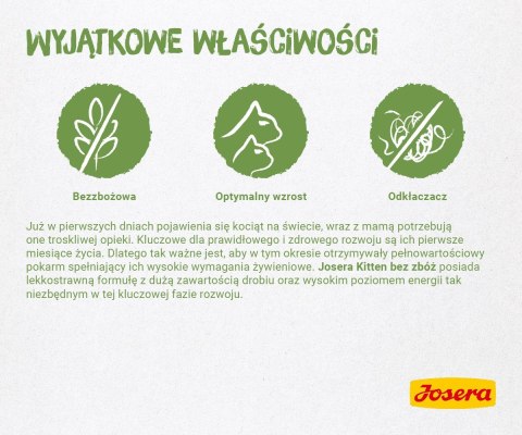 JOSERA Kitten grainfree - sucha karma dla kota - 10kg JOSERA Kitten grainfree - sucha karma dla kota - 10kg