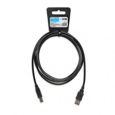 Kabel IBOX USB 2.0 A-B M/M 1,8M DRUKARKA IKU2D18 (USB 2.0 typu A M - USB 2.0 typu B M; 1,8m; kolor czarny)