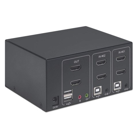 MANHATTAN PRZEŁĄCZNIK KVM HDMI/USB 2X1 DUAL-MONITO