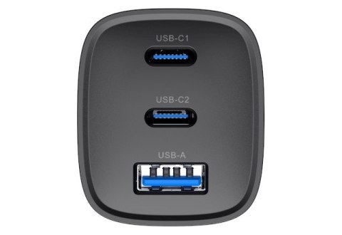 Ładowarka Havit UC20 EU USB-C+USB-C+USB-A (czarny)