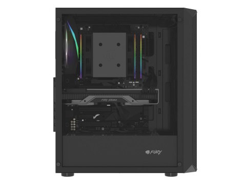 FURY OBUDOWA KOMPUTEROWA FURY SHOBO RGB MIDI TOWER Z OKNEM CZARNA