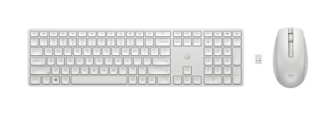 Zestaw klawiatura + mysz HP 650 Wireless Keyboard and Mouse Combo bezprzewodowe białe 4R016AA