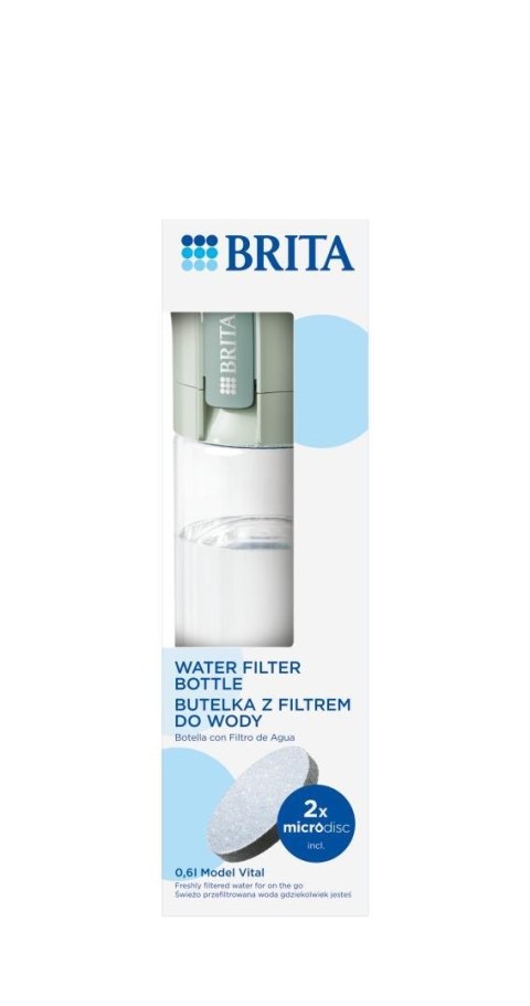 Butelka filtrująca Brita Vital pastelowa zieleń 2 dyski