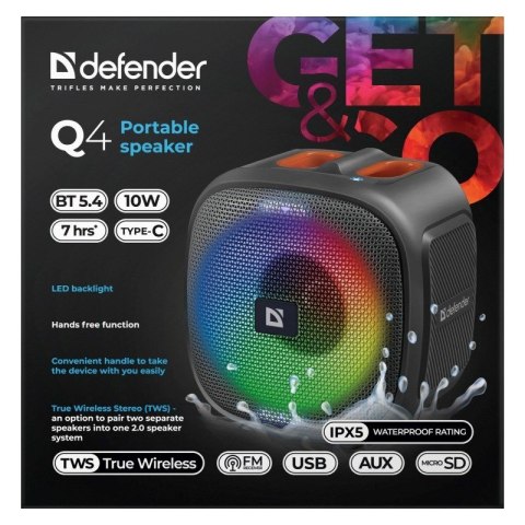 DEFENDER GŁOŚNIK Q4 BLUETOOTH 10W