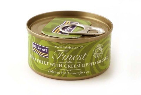 Fish4Cats Finest filet z Tuńczyka z omułkiem 70g Fish4Cats Finest filet z Tuńczyka z omułkiem 70g