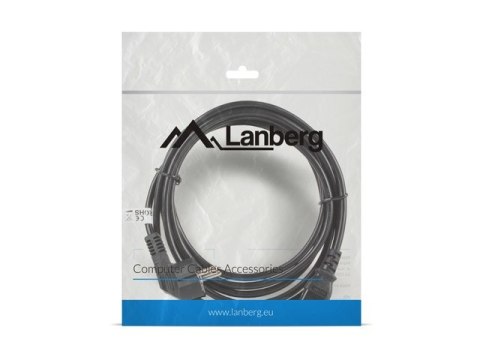 Kabel Lanberg CA-C13C-11CC-0050-BK (C13 / IEC C13 / IEC 320 C13 F - Schuko M; 5m; kolor czarny) Kabel Lanberg CA-C13C-11CC-0050-BK (C13 / IEC C13 / IEC 320 C13 F - Schuko M; 5m; kolor czarny)