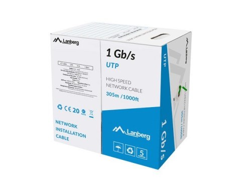 LANBERG KABEL UTP 1GB/S 305M DRUT CCA ZIELONY LCU6-10CC-0305-G LANBERG KABEL UTP 1GB/S 305M DRUT CCA ZIELONY LCU6-10CC-0305-G