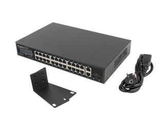 LANBERG SWITCH POE RACK 19" 24X 1GB POE+/2X GB/2X SFP 250W RSGE-24P-2GE-2S-250