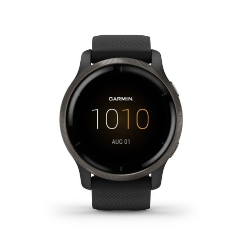 Zegarek Garmin Venu 2 (45 mm) Slate Stainless Steel Bezel / Black Case / Silicone Band