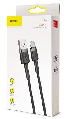 BASEUS KABEL USB-C CAFULE CATKLF-UG1 2A 3M CZARNY