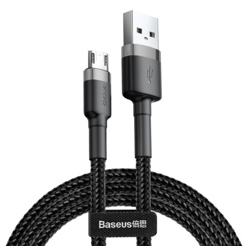 BASEUS KABEL USB DO MICRO USB CAFULE 2.4A 0.5M (SZARO-CZARNY)