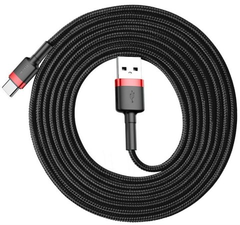 BASEUS KABEL USB DO USB-C CAFULE 2M(CZERWONO-CZARN