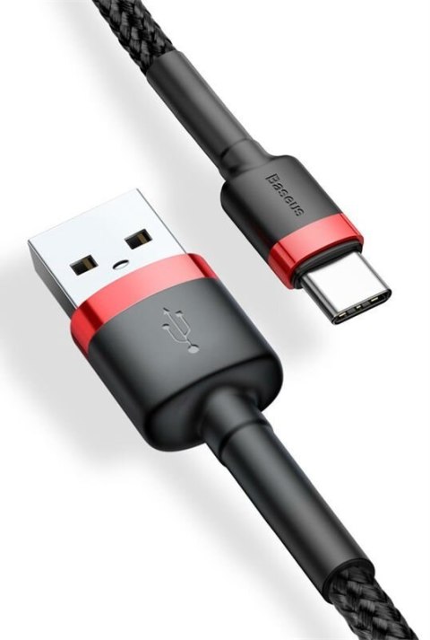 BASEUS KABEL USB DO USB-C CAFULE 2M(CZERWONO-CZARN