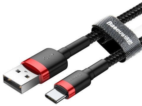 BASEUS KABEL USB DO USB-C CAFULE 2M(CZERWONO-CZARN