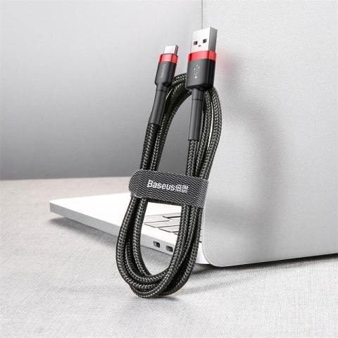 BASEUS KABEL USB DO USB-C CAFULE 2M(CZERWONO-CZARN