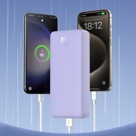 BASEUS POWERBANK AIRPOW 20000MAH 20W (FIOLETOWY)