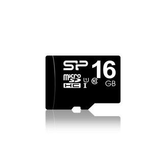 Karta pamięci Silicon Power microSDHC 16GB Class 10 + ADAPTER microSD-SD (SP016GBSTH010V10SP)