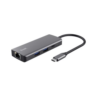 Multi-Port Adapter Trust DALYX 6-IN-1 USB-C Silver