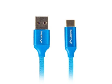 Kabel Lanberg Premium QC 3.0 CA-USBO-22CU-0005-BL (USB 2.0 typu A M - USB typu C M; 0,50m; kolor niebieski) Kabel Lanberg Premium QC 3.0 CA-USBO-22CU-0005-BL (USB 2.0 typu A M - USB typu C M; 0,50m; kolor niebieski)