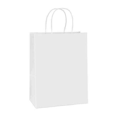BSTech Torba Papierowa z rączką biała 210x140x270 25 szt 120 gsm BSTech Torba Papierowa z rączką biała 210x140x270 25 szt 120 gsm