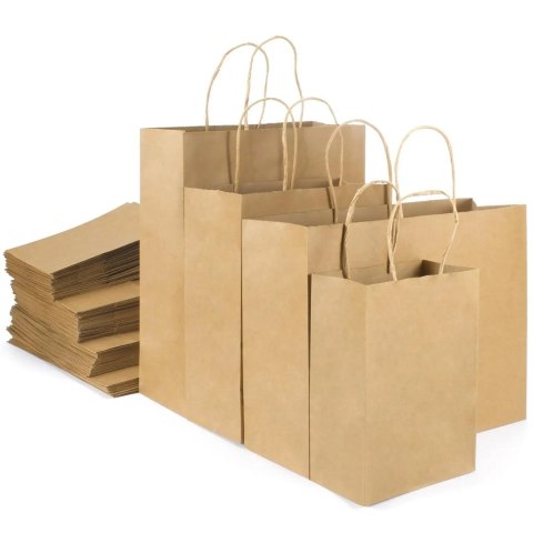 BSTech Torba Papierowa z rączką brązowa 150x80x210 25 szt 120 gsm BSTech Torba Papierowa z rączką brązowa 150x80x210 25 szt 120 gsm