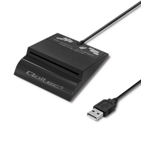 QOLTEC CZYTNIK CHIPOWYCH KART ID INTELIGENTNY | SCR-0636 | USB TYP C