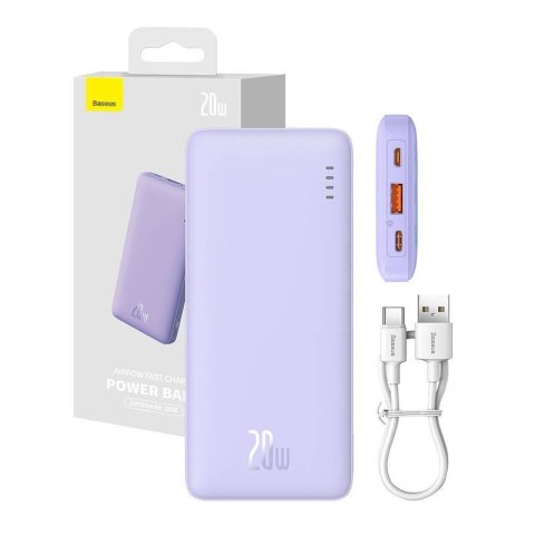 BASEUS POWERBANK AIRPOW 10000MAH 20W (FIOLETOWY)