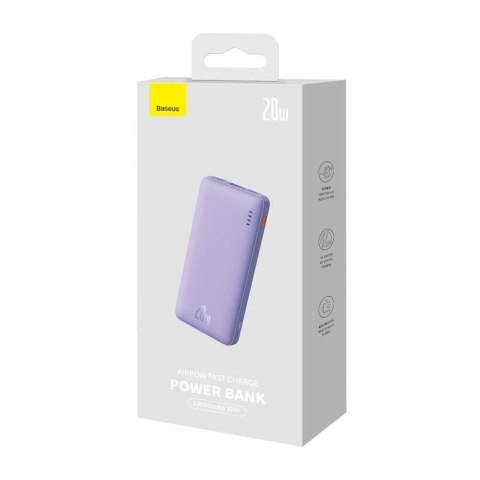 BASEUS POWERBANK AIRPOW 10000MAH 20W (FIOLETOWY)