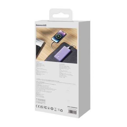 BASEUS POWERBANK AIRPOW 10000MAH 20W (FIOLETOWY)