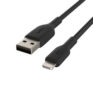 Kabel Belkin BoostCharge Braided Lightning to USB-A Cable 2m oplot Black