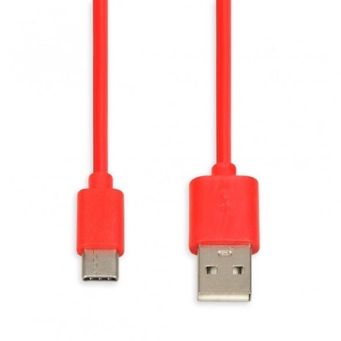 Kabel IBOX IKUMTCR (USB 2.0 typu A - USB typu C ; 1m; kolor czerwony)