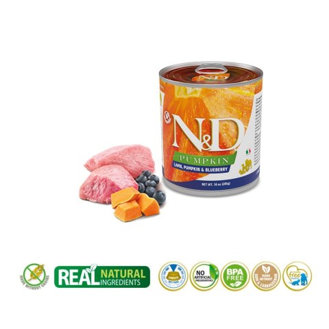 FARMINA N&D Dog Lamb, Pumpkin, Blueberry Adult - mokra karma dla psa - 285g FARMINA N&D Dog Lamb, Pumpkin, Blueberry Adult - mokra karma dla psa - 285g