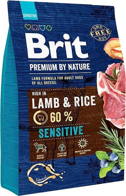 BRIT PREMIUM BY NATURE Sensitive Lamb & Rice - sucha karma z jagnięciną i ryżem dla psa - 3 kg BRIT PREMIUM BY NATURE Sensitive Lamb & Rice - sucha karma z jagnięciną i ryżem dla psa - 3 kg