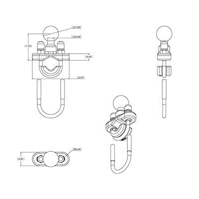 RAM MOUNT uchwyt do kierownicy RAM-B-231ZU