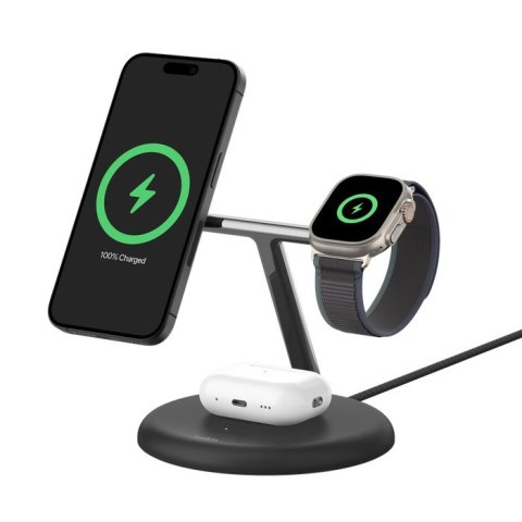 BELKIN BOOST CHARGE PRO MAGSAFE 3IN1 QI2 15W IPHONE/AIRPODS/APPLEWATCH BIAŁA BELKIN BOOST CHARGE PRO MAGSAFE 3IN1 QI2 15W IPHONE/AIRPODS/APPLEWATCH BIAŁA