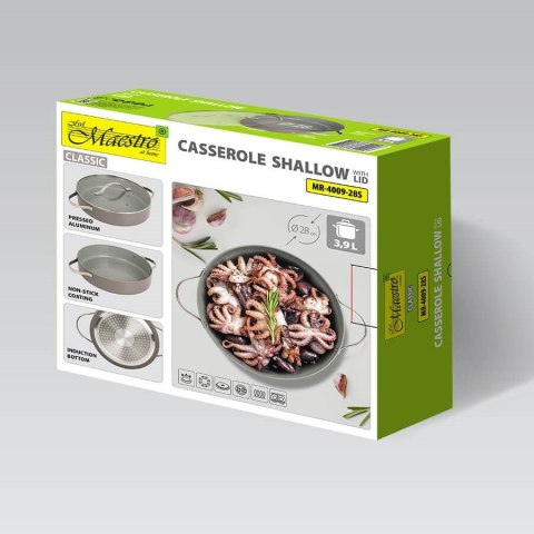 Garnek z pokrywką 28 cm 3,9L MAESTRO MR-4009-28S