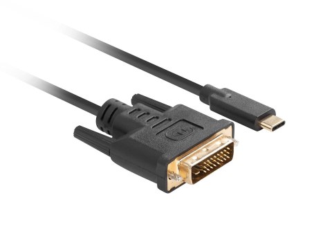 LANBERG KABEL USB-C(M)->DVI-D(24+1)(M) 1.8M CZARNY CA-CMDV-10CU-0018-BK LANBERG KABEL USB-C(M)->DVI-D(24+1)(M) 1.8M CZARNY CA-CMDV-10CU-0018-BK