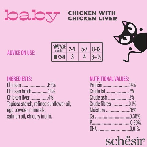 SCHESIR BABY Kurczak z LIVER 70g SCHESIR BABY Kurczak z LIVER 70g