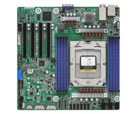Płyta główna ASRock GENOAD8UD-2T/X550 1x SP5 AMD Epyc 9004 SoC (8xDIMM, SATA, 2xM.2, 2x10GbE, IPMI) Płyta główna ASRock GENOAD8UD-2T/X550 1x SP5 AMD Epyc 9004 SoC (8xDIMM, SATA, 2xM.2, 2x10GbE, IPMI)