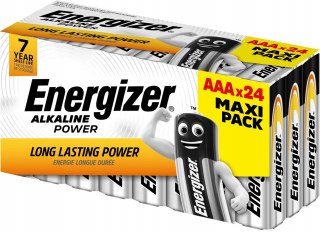 ENERGIZER BATERIE ALKALINE POWER AAA LR03 24 SZTUKI NEW MAXI PACK