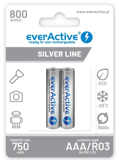 EVERACTIVE AKUMULATORKI AAA 800 MAH - 2 SZTUKI EVHRL03-800