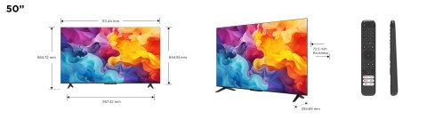 Telewizor TCL 50P655 LED 50" 4K Ultra HD Google TV Dolby Vision DVB-T2 Czarn
