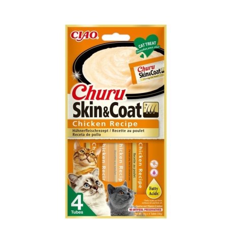 INABA CAT CHURU SKIN&COAT CHICKEN 4x14g (56g) INABA CAT CHURU SKIN&COAT CHICKEN 4x14g (56g)