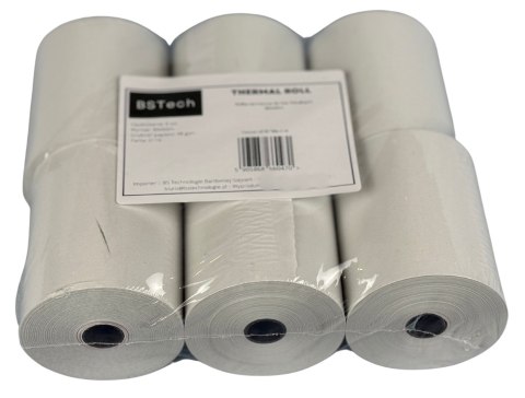 BSTech Papier, rolka do kas fiskalnych 80x60m 6 sztuk BSTech Papier, rolka do kas fiskalnych 80x60m 6 sztuk