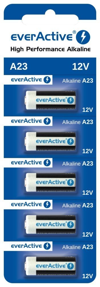 EVERACTIVE BATERIE ALKALICZNE A23 12V, BLISTER 5 SZT. 23A5BL EVERACTIVE BATERIE ALKALICZNE A23 12V, BLISTER 5 SZT. 23A5BL